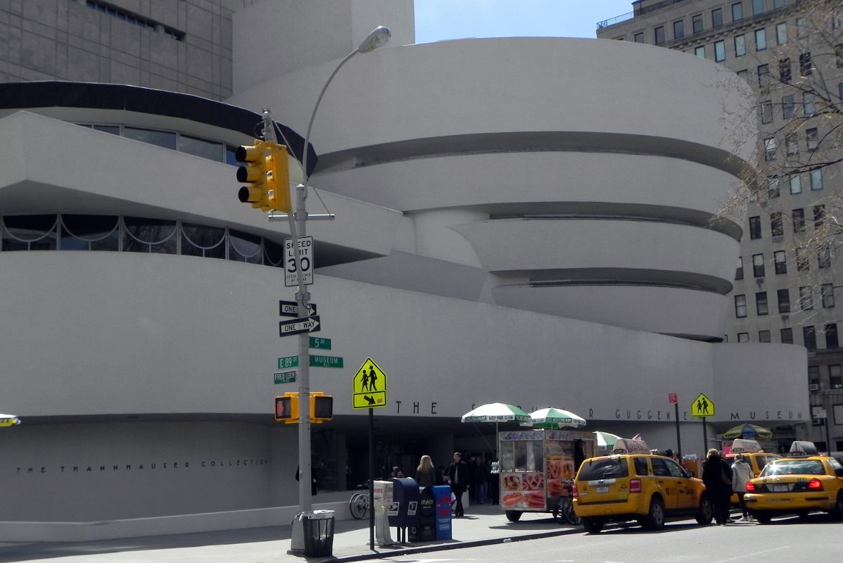 12-1 The Cylindrical Guggenheim Museum Designed by Frank Lloyd Wright Opened In 1959 At E 89 and Fifth Ave In Upper East Side New York City